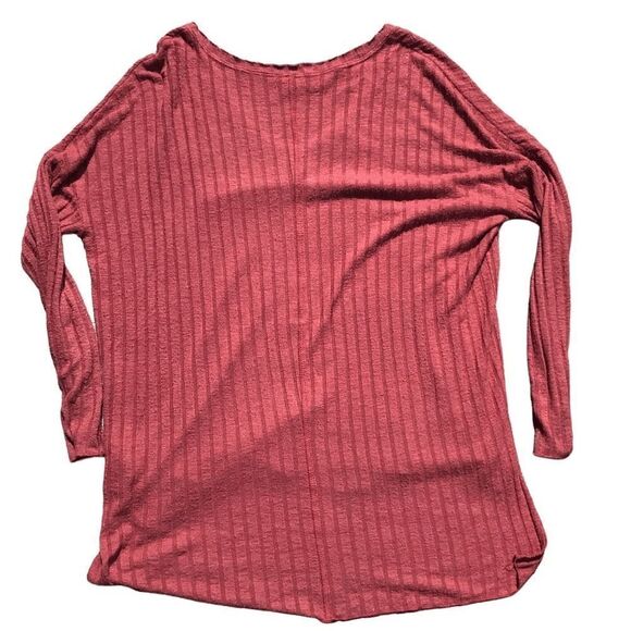 Urban Outfitters oversized lightweight hi-low rib knit sweater dusky rose. Large - Picture 2 of 7